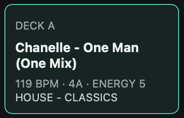 Current track in TrackSense